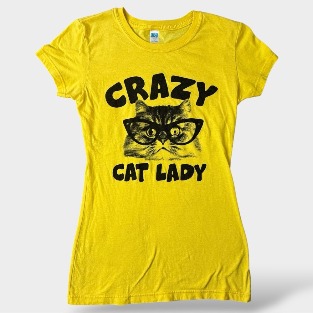 Bold Yellow Cat Graphic Tee Will Run Wed in For The Love of Pets Train